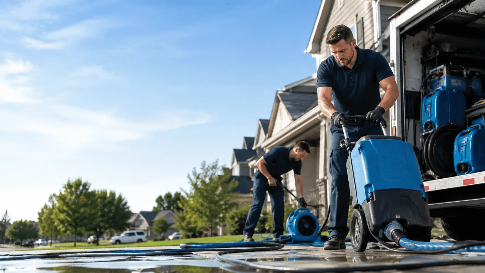 Emergency Flood being performed in Lynnwood, WA